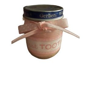 Pure Integrity Baby Food Jar Baby Powder Scent Soy Candle Girl First Tooth